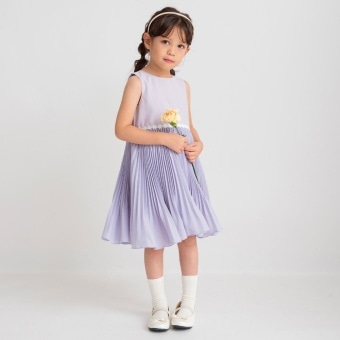 【フォーマル】花モチーフレース付きジャンパースカート