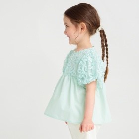 【プチレディ】フラワーチュールブラウス