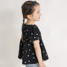 バルーン袖シャーリングTシャツ