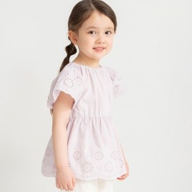 ローンスカラップ刺繍チュニック