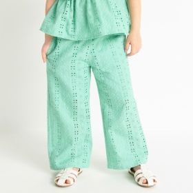 【プチレディ/ベビーとおそろい】スカラップ刺繍パンツ