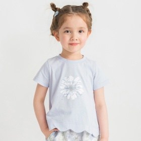 【プチプラ】裾スカラップ半袖Tシャツ