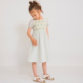 ハート柄刺繍ワンピース