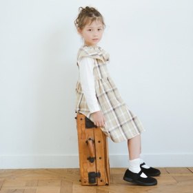 【おそろい】チェックジャンパースカート