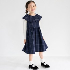 【おそろい】チェックジャンパースカート