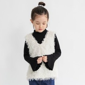 【プチレディ】シャギーベスト付きトップスセット