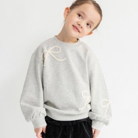 リボンコード刺しゅうトレーナー