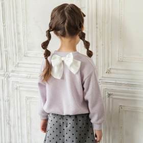 バックラメリボンニットソートップス