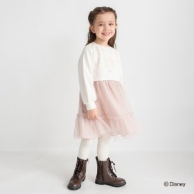 【DisneyCollection/ディズニーコレクション】裏起毛チュールドッキングワンピース