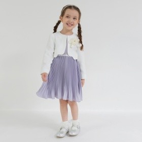 【フォーマル】ジャケット＋裾プリーツワンピース＋コサージュ　３点セット_(クーポン対象外)