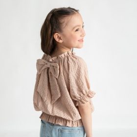 【プチレディ】シルバードット後ろリボントップス