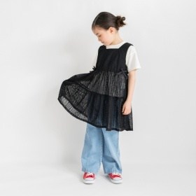 レースロングジレ＆Tシャツセット