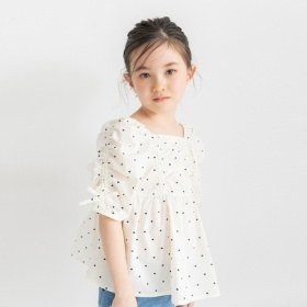 【プチレディ/おそろい】シャーリングリボンチュニック