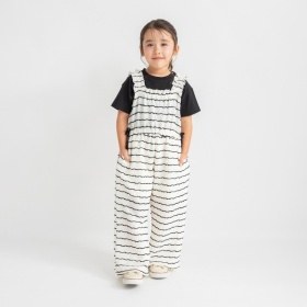 【おそろい】カットジャガードサロペット