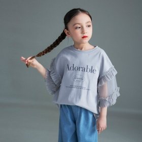 【WEB限定】チュール切り替え半袖Tシャツ