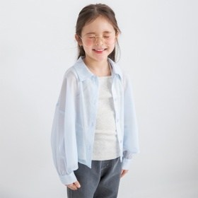 シアー長袖シャツ