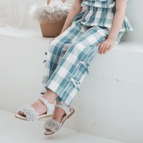 【おそろい】ブロックチェックリボンパンツ