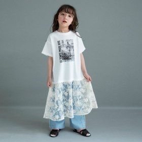 【WEB限定】レースドッキングワンピース