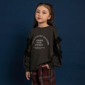 【WEB限定】チュール切替長袖Tシャツ