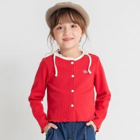 リボン付きカーディガン