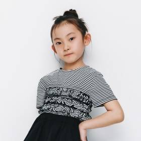 【b.+A】金子綾/シャーリング半袖Ｔシャツ