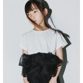 【b.+A】金子綾/ドットフリル付きチュニック