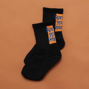 ボックスロゴクルーソックス