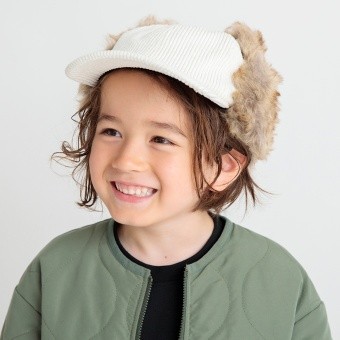 コーデュロイフライトキャップ