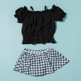 【WEB限定】【水着/セパレート】パフスリーブタンキニ