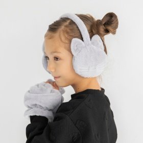 ねこモチーフ耳あて