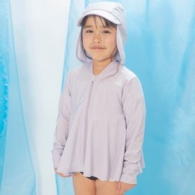 【WEB先行】【水着 / SWIM】フレアペプラム長袖ラッシュガード_(クーポン対象外)