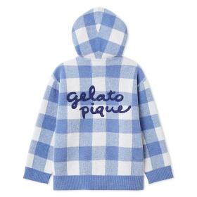 【gelato pique】KIDSエアリーモコギンガムチェック柄パーカー