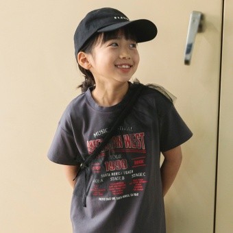 【DRC/お肌に嬉しい綿100％】グラフィック半袖ワンピース+チュールマルチフリルセット