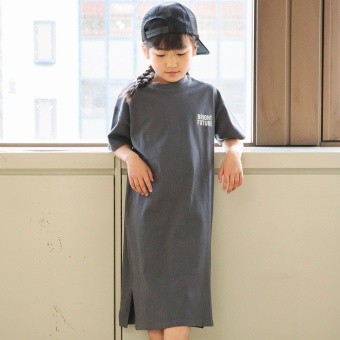 【DRC/お肌に嬉しい綿100％】サイドスリット半袖ワンピース