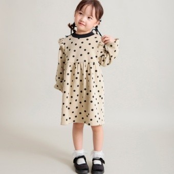 【DRC/やわらか裏起毛】総柄ワンピース