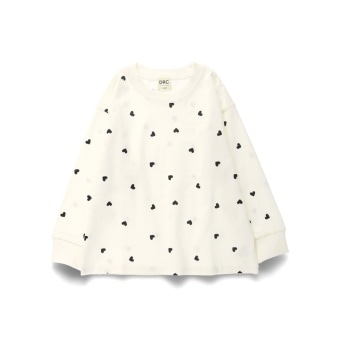 91:ハートドット_オフホワイト