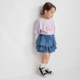 【WEB限定/DRC】デニムフリルスカパン