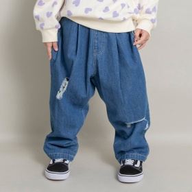 【WEB限定/DRC】オーバータッククラッシュデニムロングパンツ