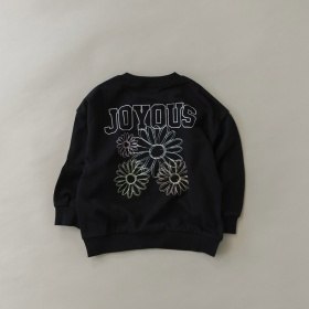 91_ブラック_手書き花