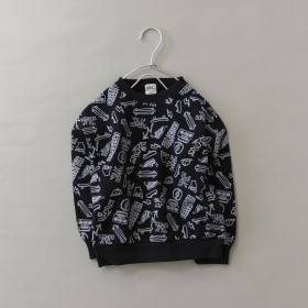 95_黒_手書き総柄