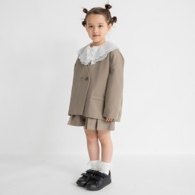 【WEB限定/DRC/フォーマル】ノーカラージャケット+プリーツキュロット２点セット