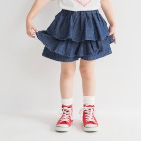 【26SS】【WEB限定/DRC】デニムフリルスカパン