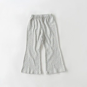 【3点10%対象】【WEB限定/DRC】リブフレアパンツ