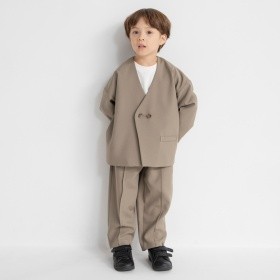 【WEB限定/DRC/フォーマル】ノーカラージャケット＋テーパードパンツ２点セット