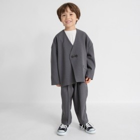 【WEB限定/DRC/フォーマル】ノーカラージャケット＋テーパードパンツ２点セット