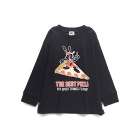 85_黒_うさぎとピザ