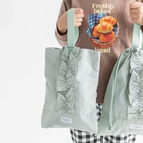 【DRC/WEB限定/通学シリーズ】フリルシューズバッグ