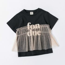 【WEB限定/DRC】チュールドッキング半袖Tシャツ