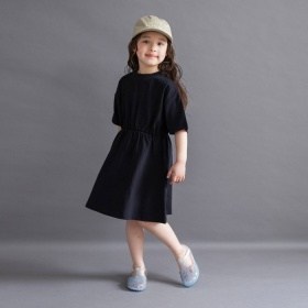 【WEB限定/DRC】BACKロゴ切替半袖ワンピース