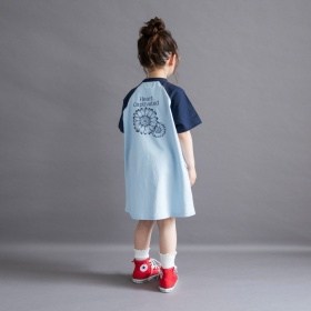 【WEB限定/DRC】ラグラン半袖ワンピース